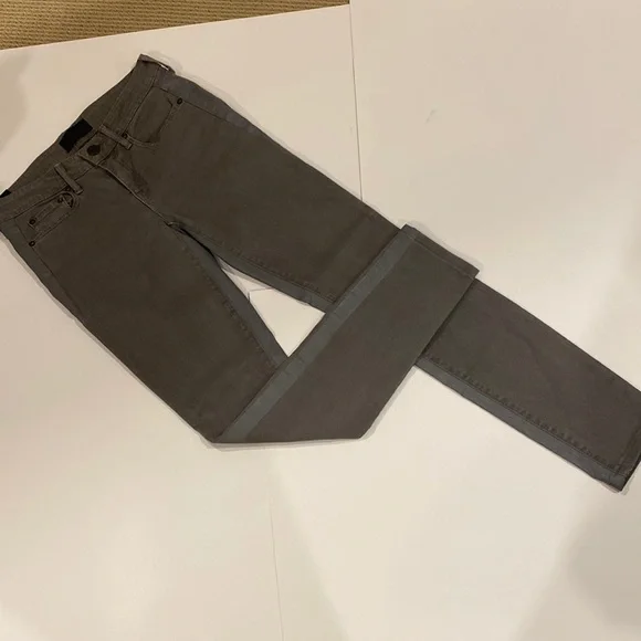 VINCE GRAY JEAN WITH  PLASTIC COATING STRIPS INSIDE SEAM & ' OUTSIDE - Picture 2 of 16